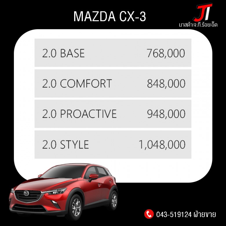 ราคา Mazda cx-3 ราคา Mazda cx-3